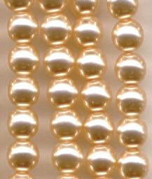 6mm Lt Rose Glass Pearls Beads